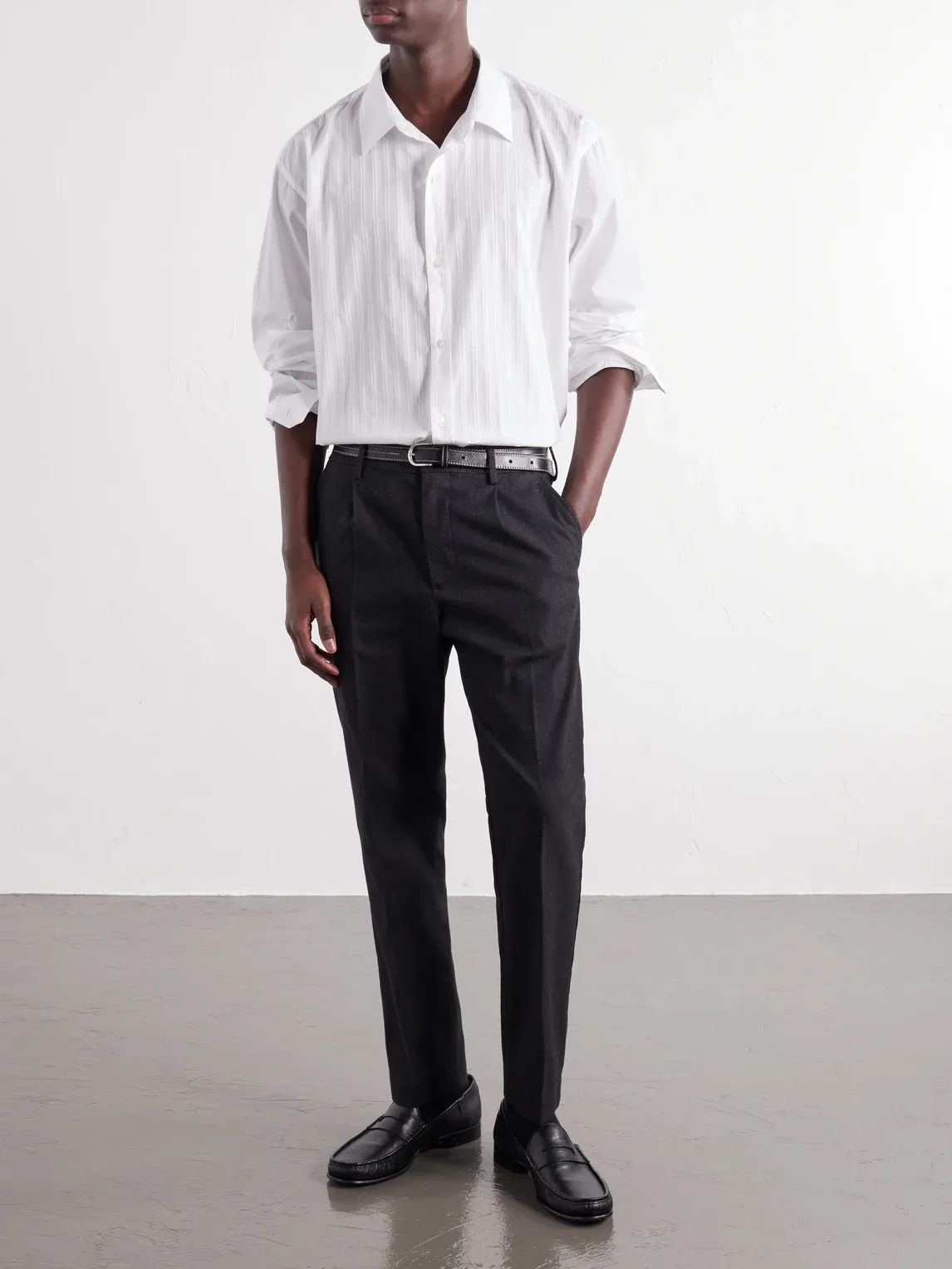 Bill 1067 Tapered Pleated Brushed Twill Chinos by Nn07