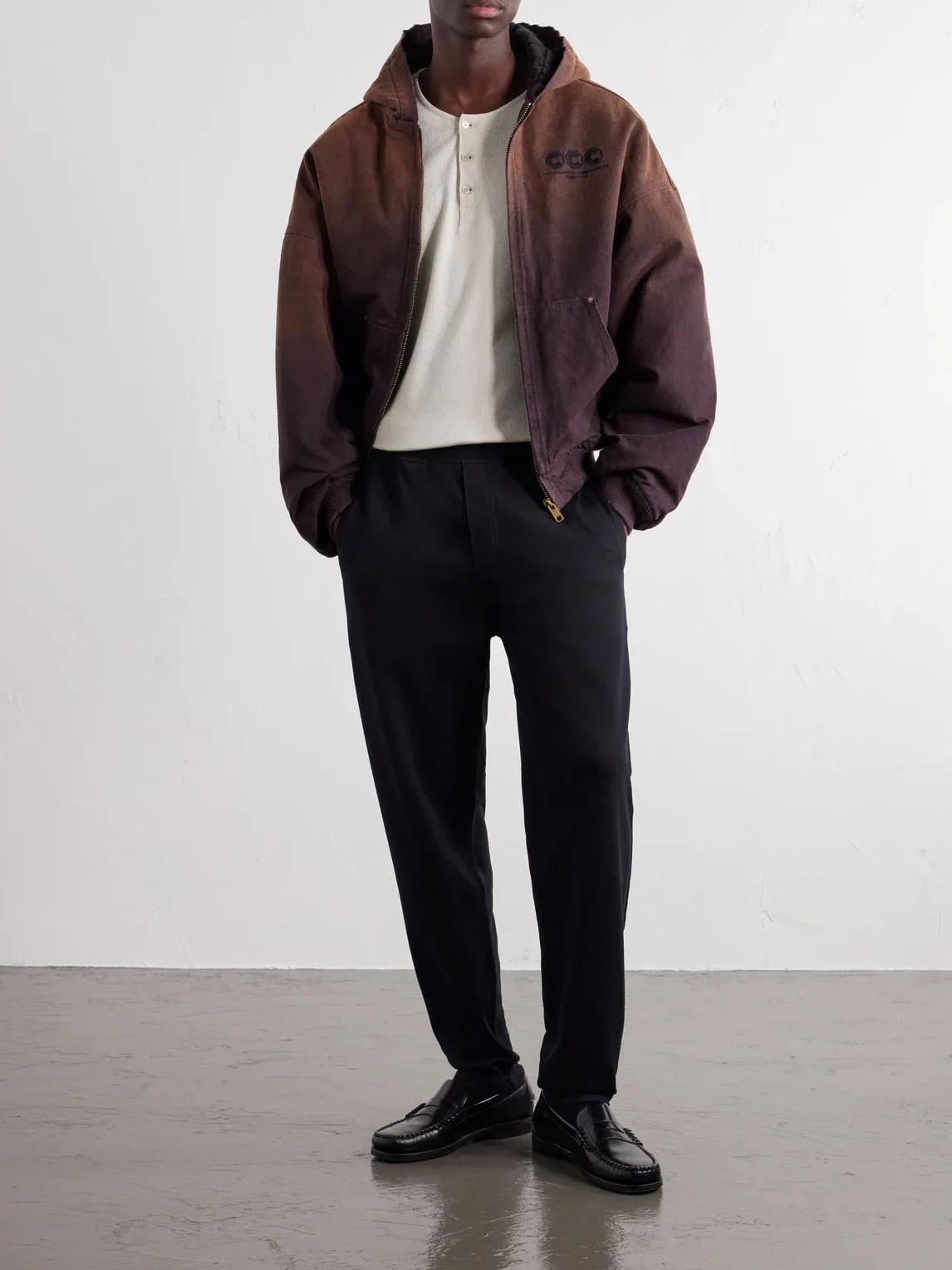Juggernaut Logo-Embroidered Ombré Cotton-Canvas Bomber Jacket