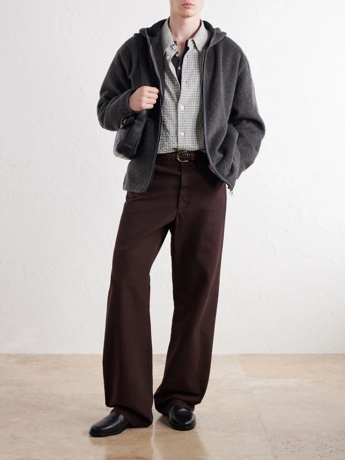 Erro Brushed Wool and Mohair-Blend Felt Hoodie by A Kind of Guise