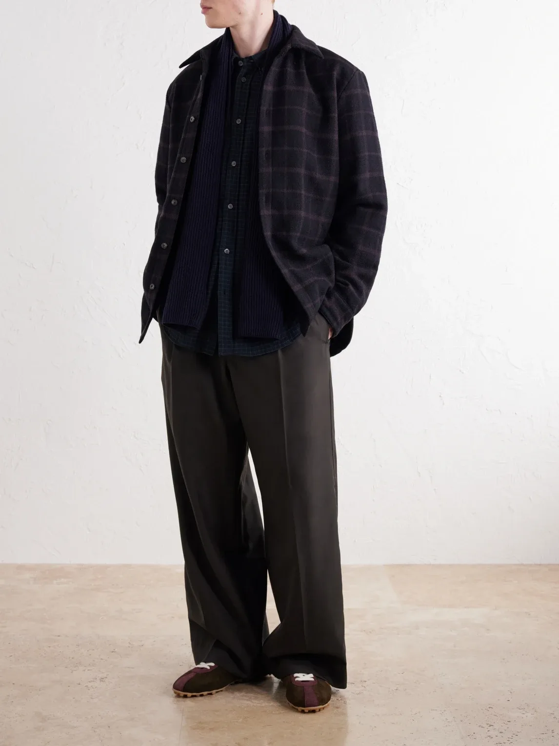 Marani Padded Checked Virgin Wool-Twill Overshirt by A Kind of Guise