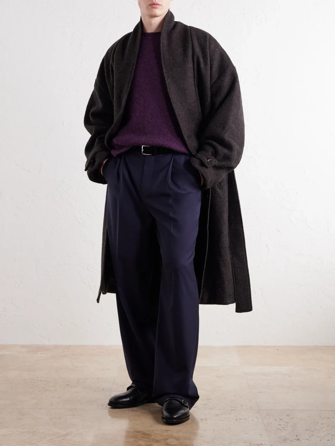 Jaca Shawl-Collar Belted Virgin Wool-Felt Coat by A Kind of Guise