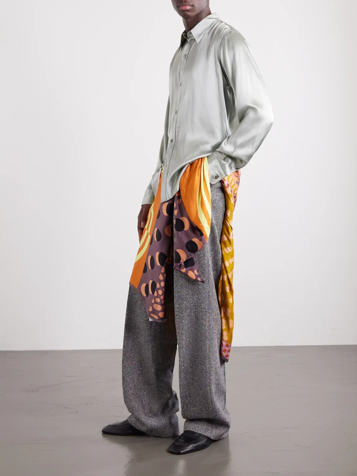 Silk-Satin Shirt by Dries Van Noten