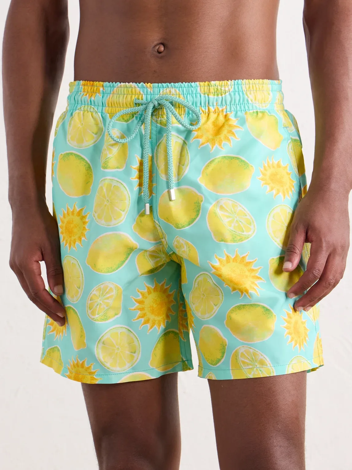 Moorea Straight-Leg Mid-Length Printed Recycled Shell Swim Shorts by Vilebrequin