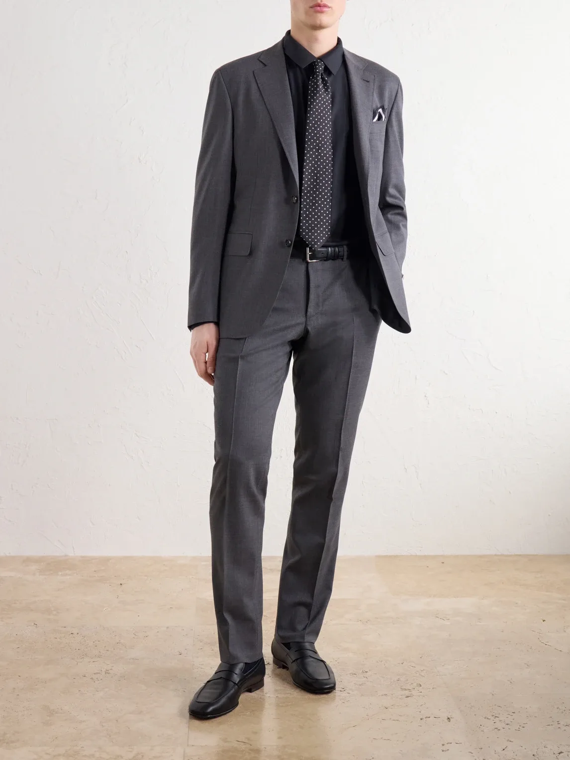 Straight-Leg Wool-Blend Twill Trousers by Canali