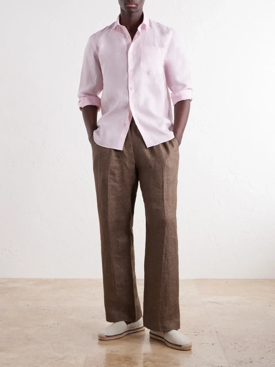 Caroubis Woven Linen Shirt
