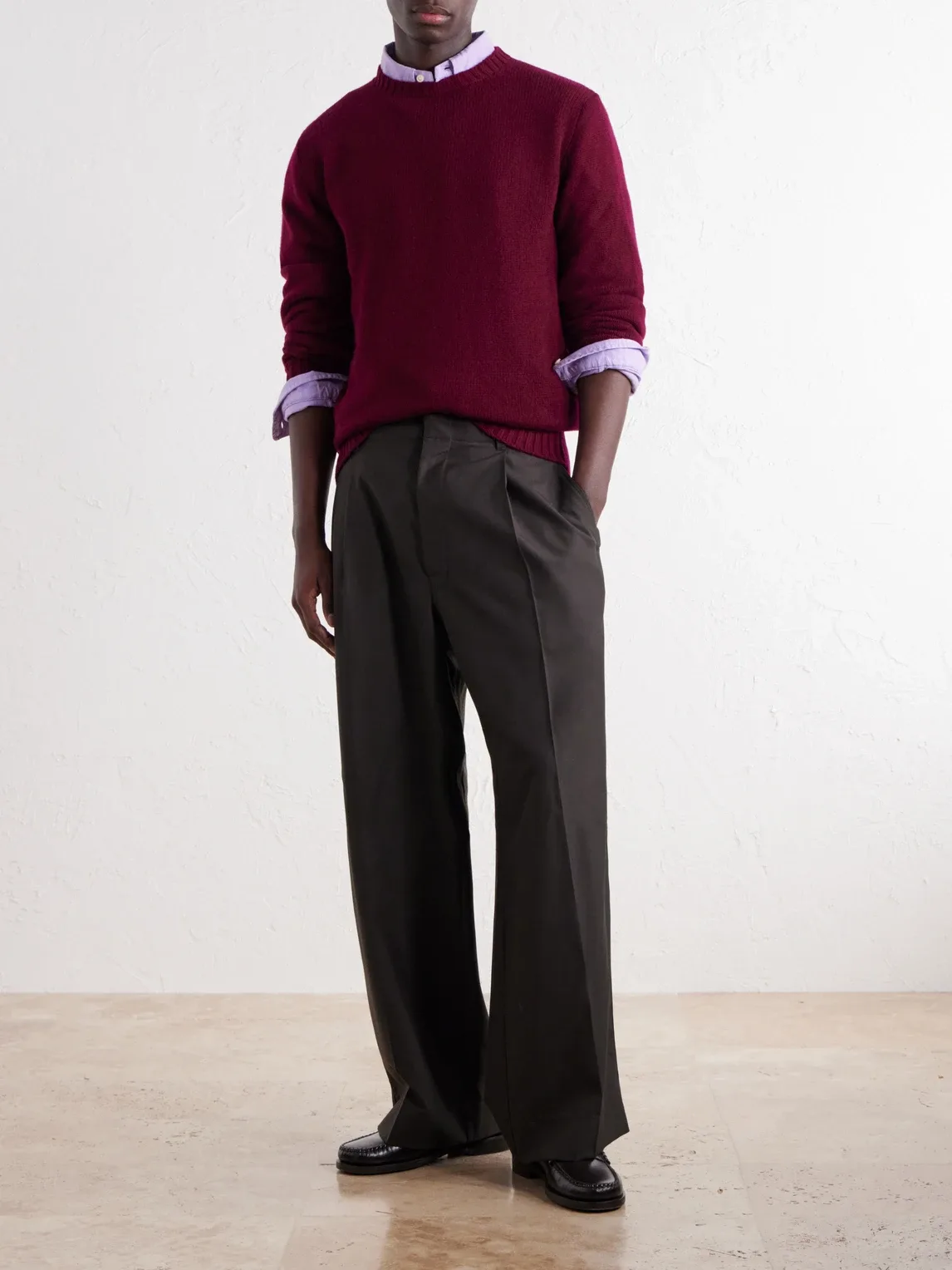 Super Soft Rib-Trimmed Cashmere Sweater by Anderson & Sheppard