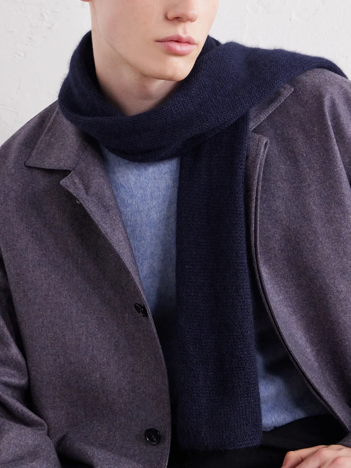 Muskox, Wool and Silk-Blend Scarf by Anderson & Sheppard