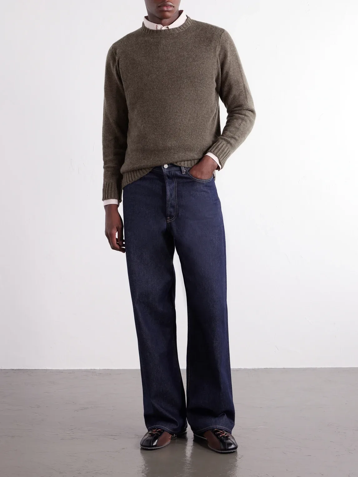Super Soft Rib-Trimmed Cashmere Sweater