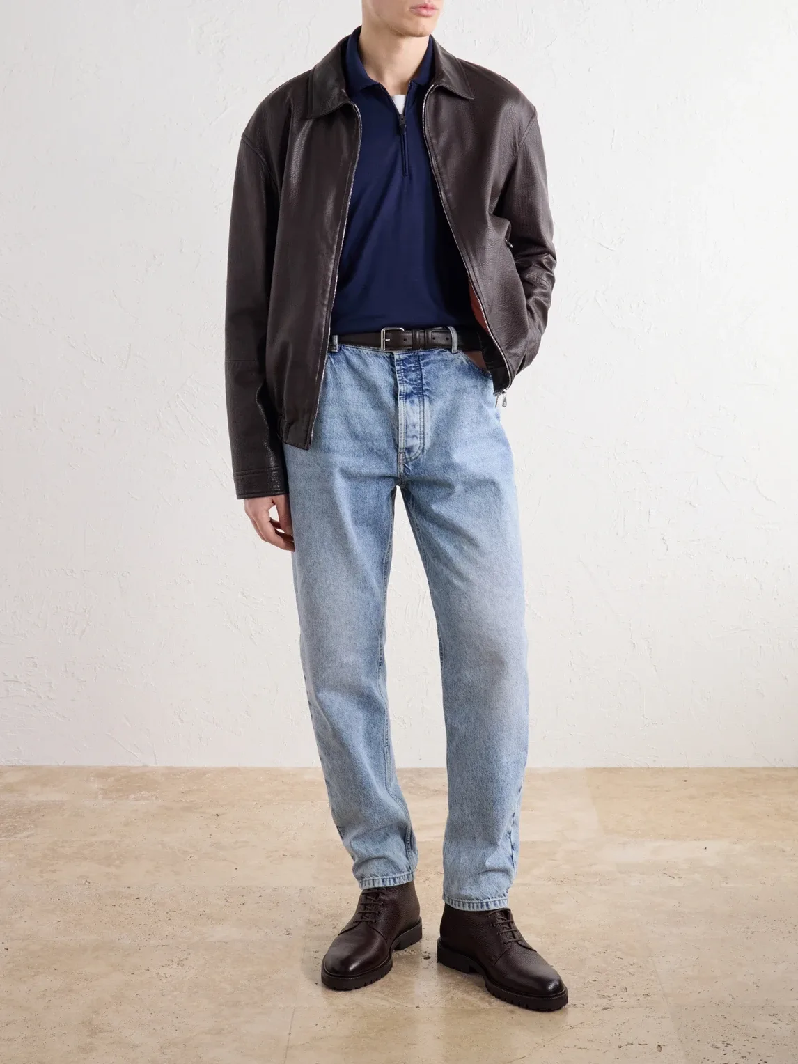 Wool-Jersey Half-Zip Polo Shirt by Canali