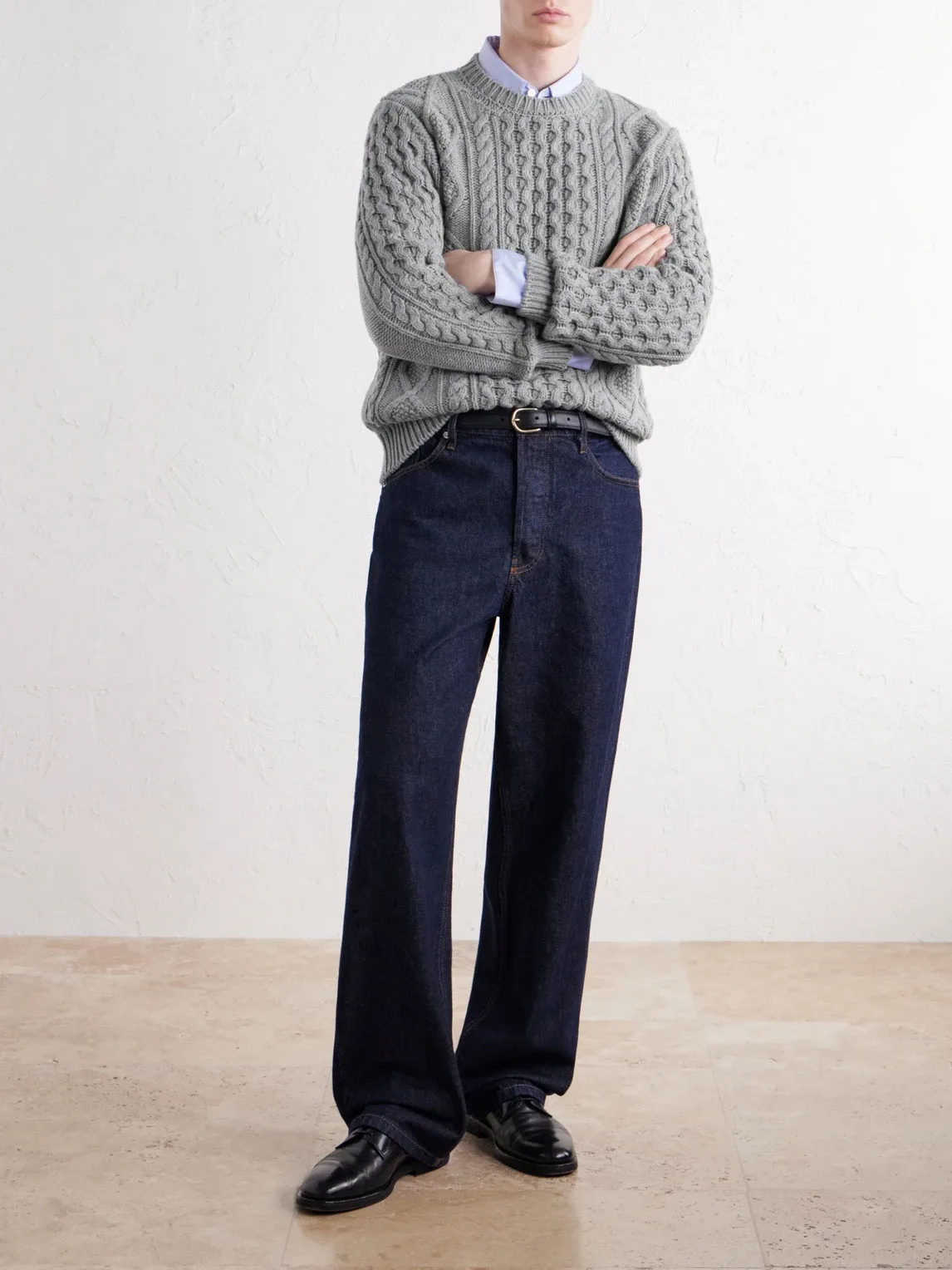 Aran Cable-Knit Wool and Cashmere-Blend Sweater by Anderson & Sheppard