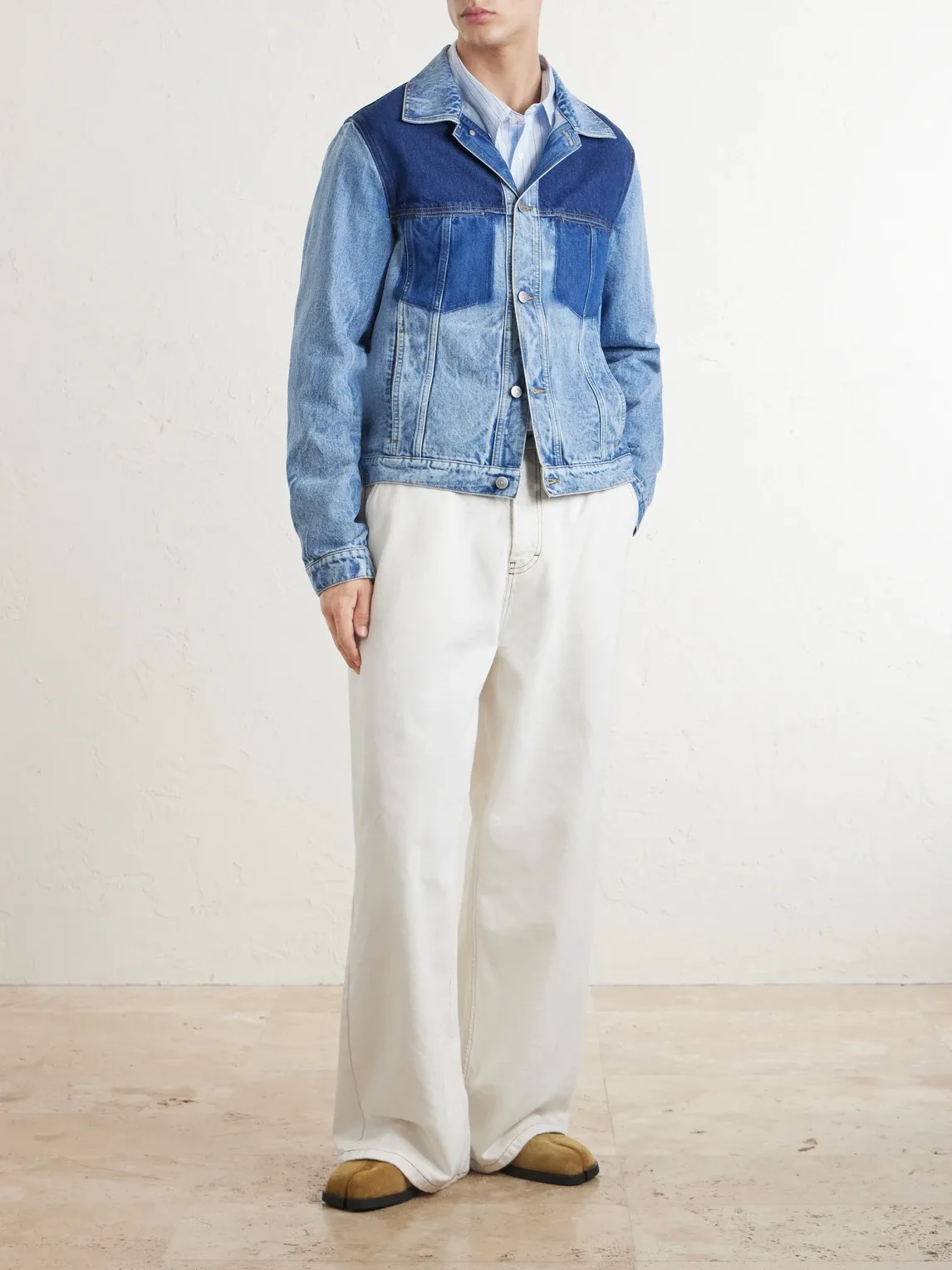 Patchwork Denim Jacket by Maison Margiela