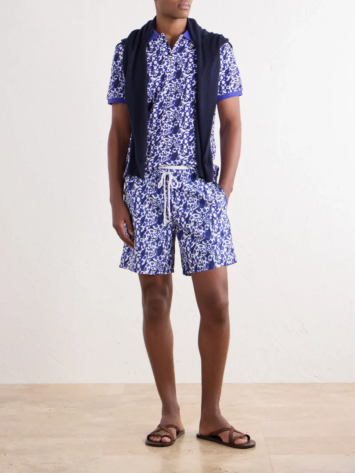 Printed Organic Cotton-Piqu Polo Shirt by Vilebrequin
