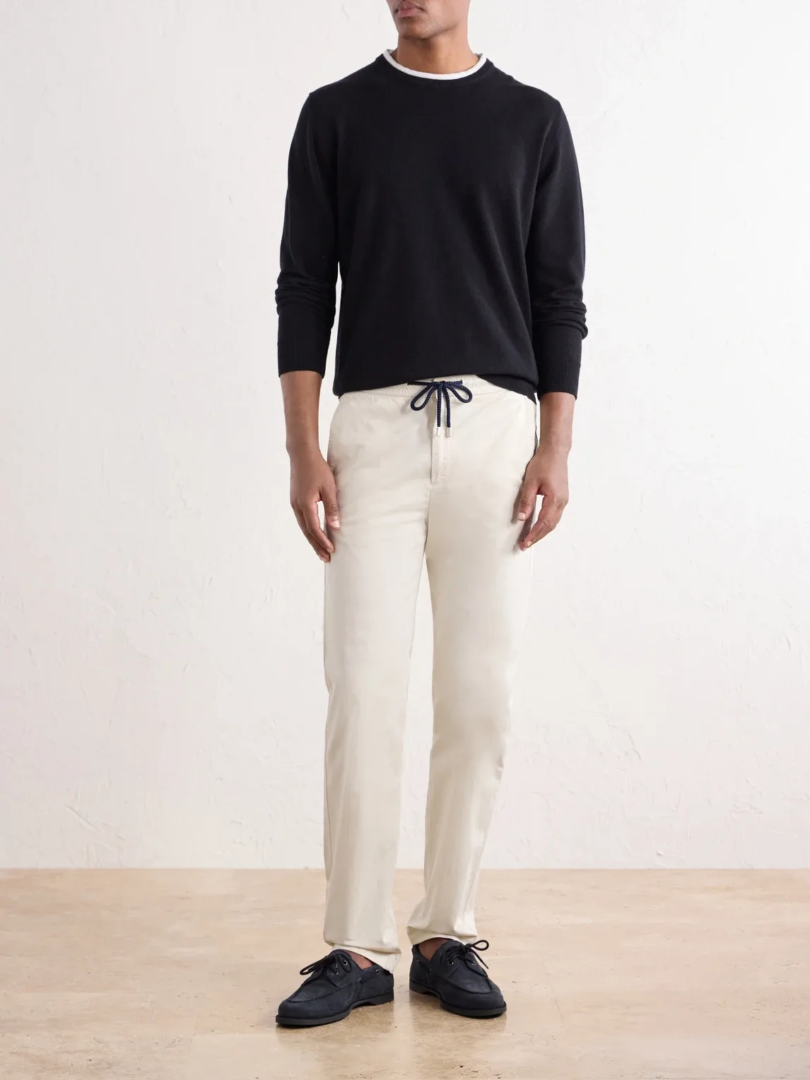 Paulo Straight-Leg Cotton-Blend Satin Drawstring Trousers by Vilebrequin