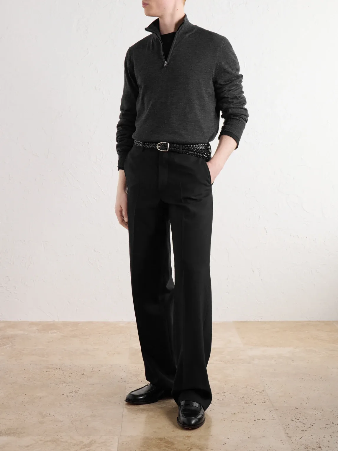 Wool Half-Zip Sweater by Canali
