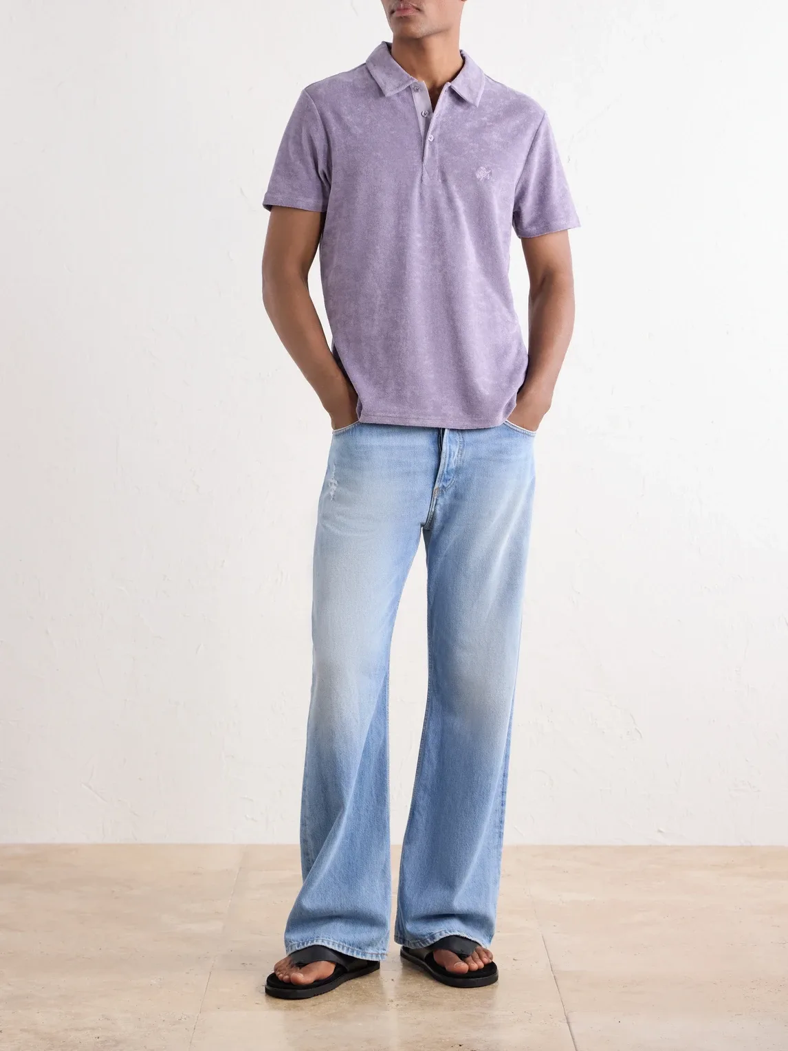 Phoenix Logo-Embroidered Organic Cotton-Blend Terry Polo Shirt by Vilebrequin