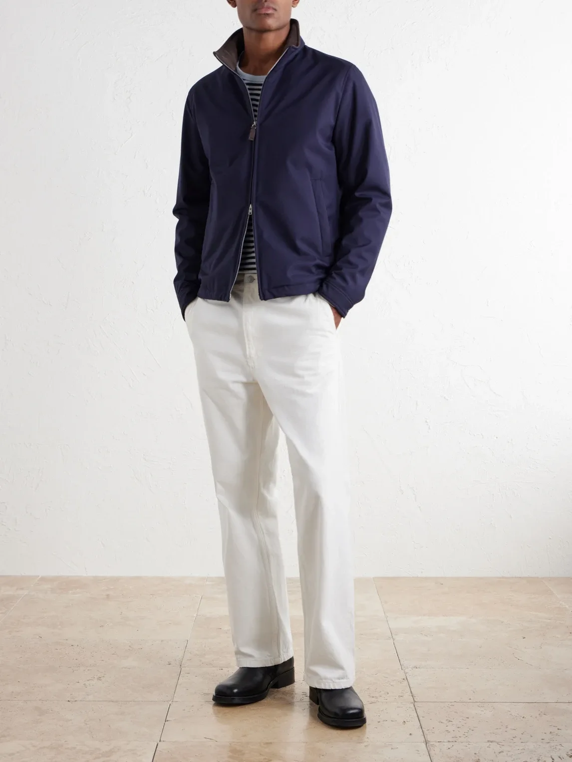 Padded Twill Bomber Jacket by Herno