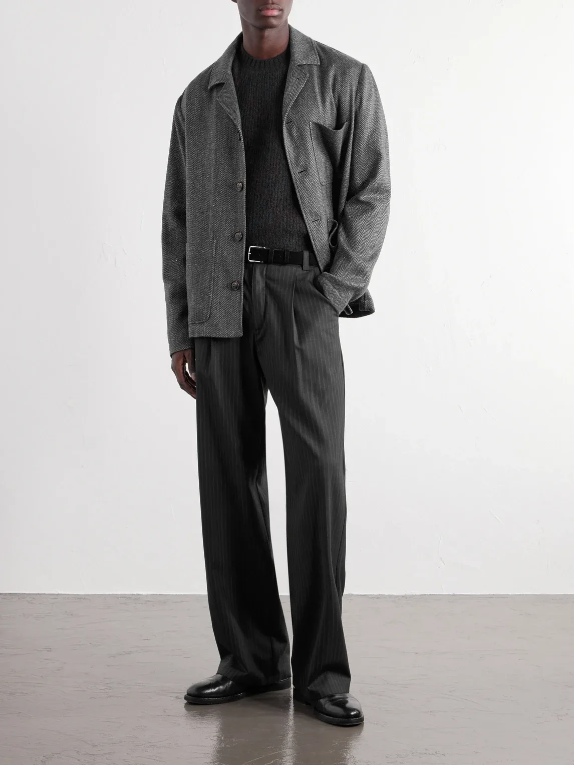 Herringbone Virgin Wool, Silk and Cashmere-Blend Twill Chore Jacket by Piacenza 1733