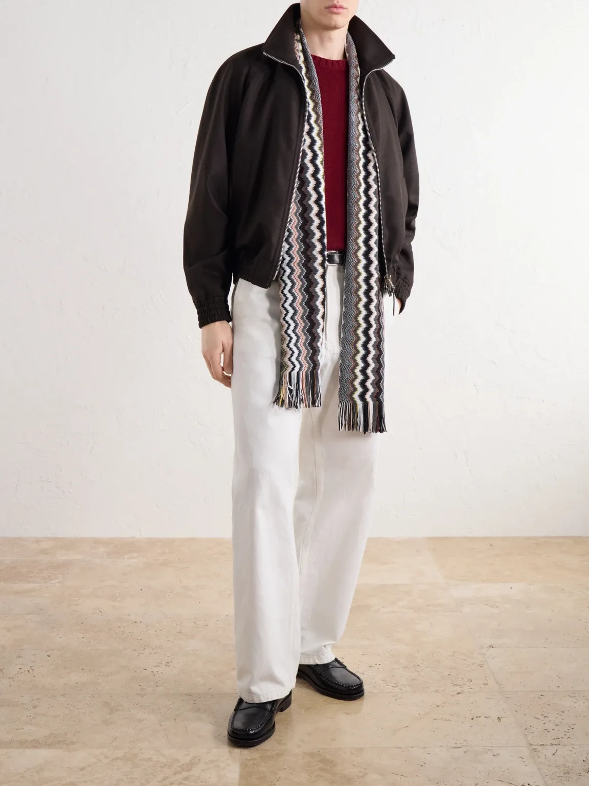 Striped Crochet-Knit Wool-Blend Scarf by Missoni
