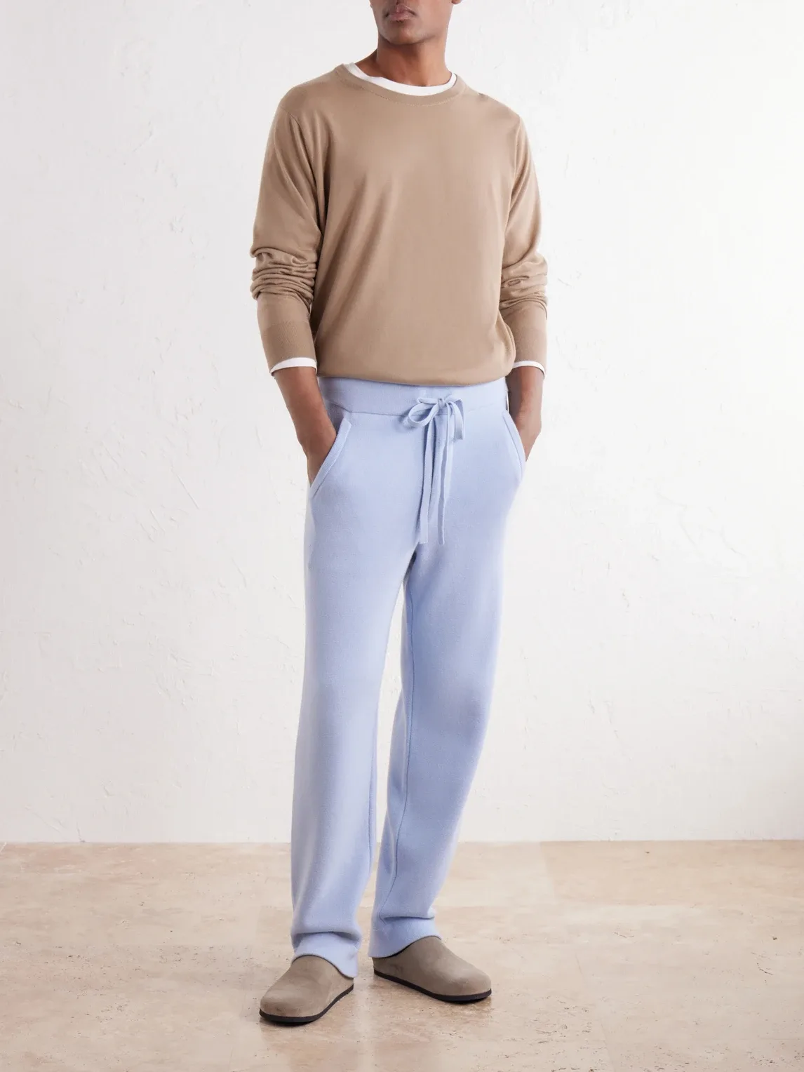 Straight-Leg Cashmere-Knit Trousers by Gods True Cashmere