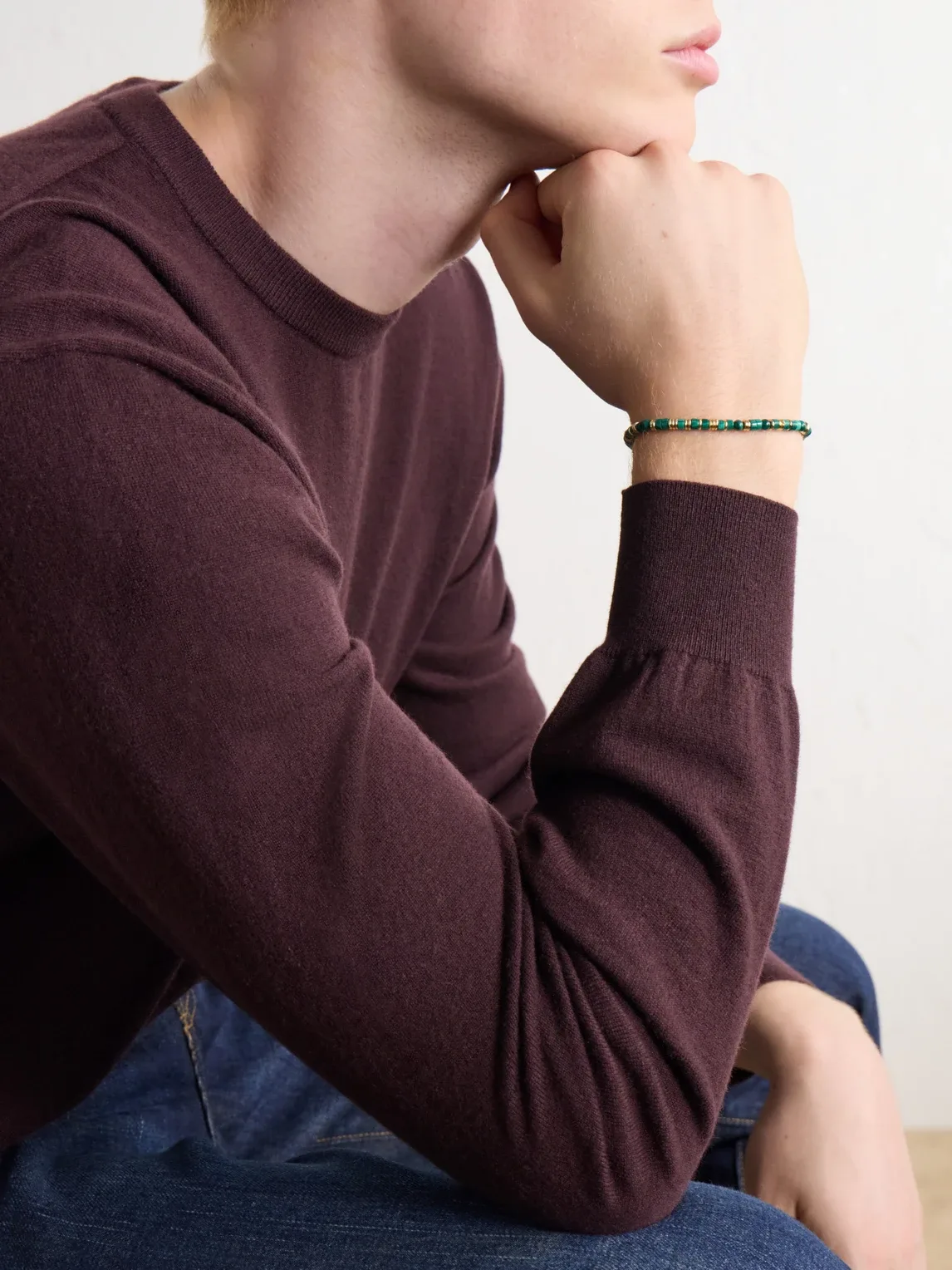 El Bosque Gold-Plated Malachite Bracelet by Peyote Bird