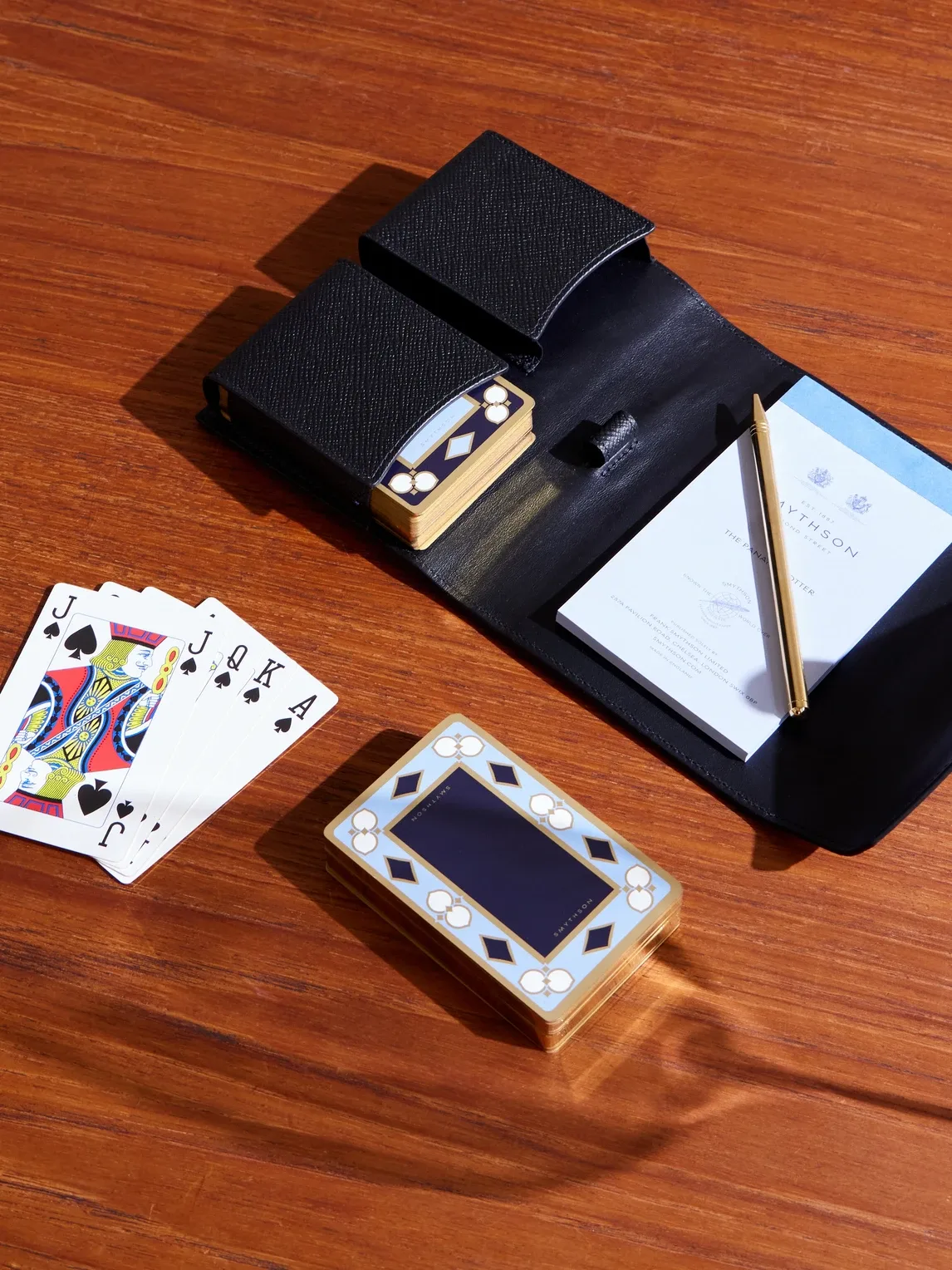 Cross-Grain Leather Card Case by Smythson