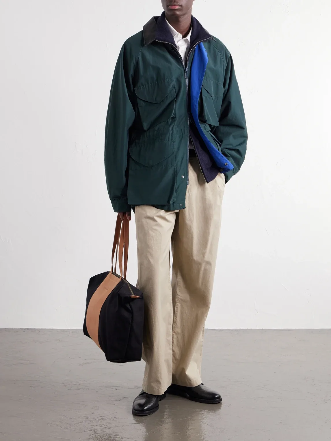 Logo-Embossed Leather-Trimmed Canvas Tote by Aim Leon Dore