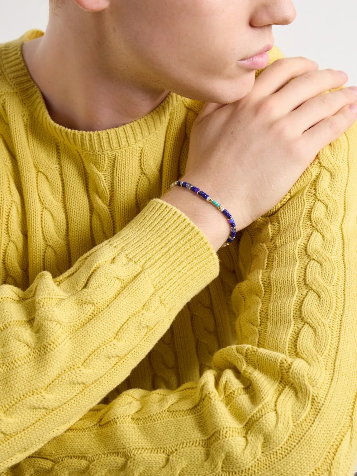 Heron Gold-Plated Multi-Stone Bracelet by Peyote Bird