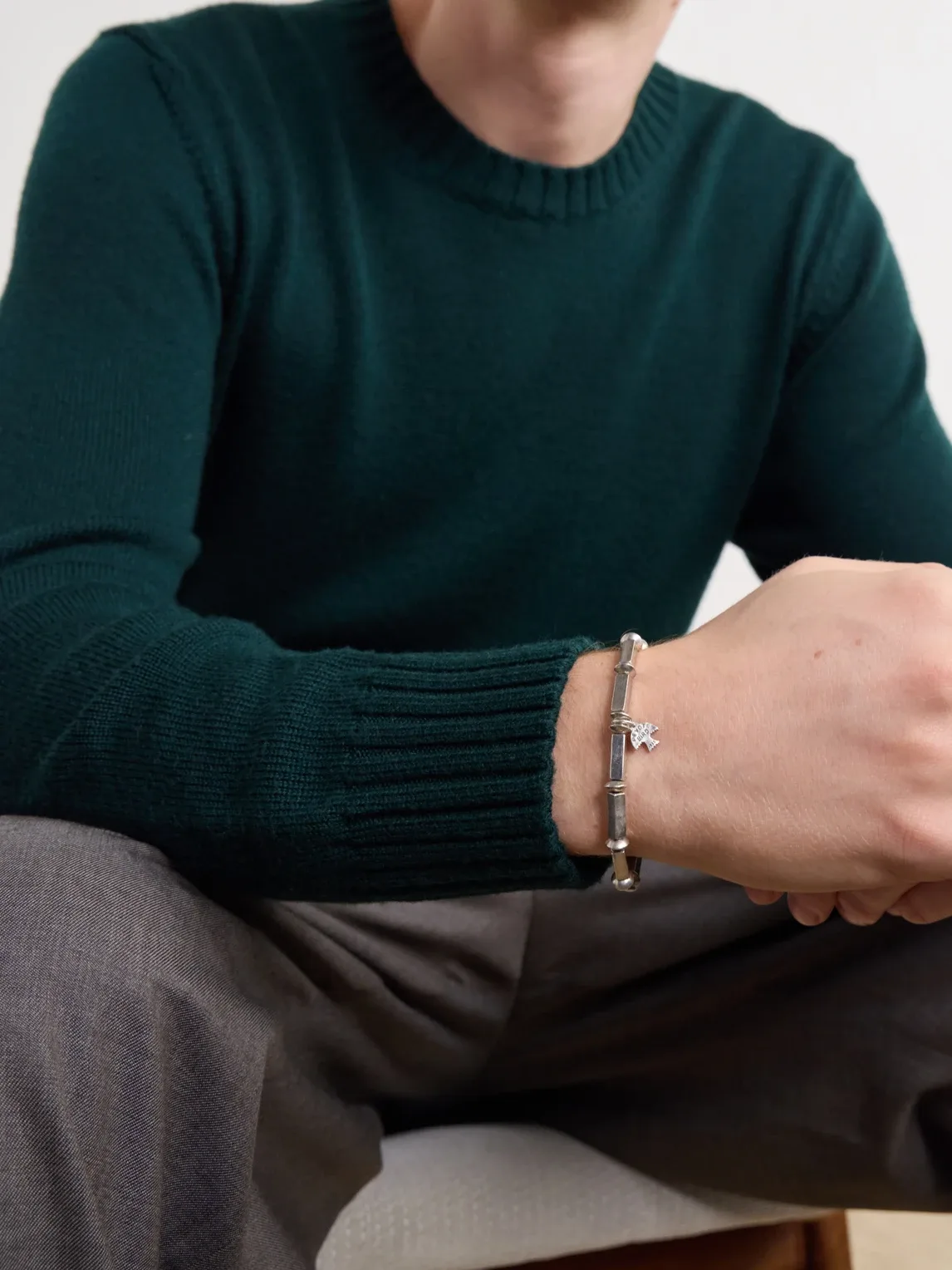 Whitmore Sterling Silver Bracelet by Peyote Bird