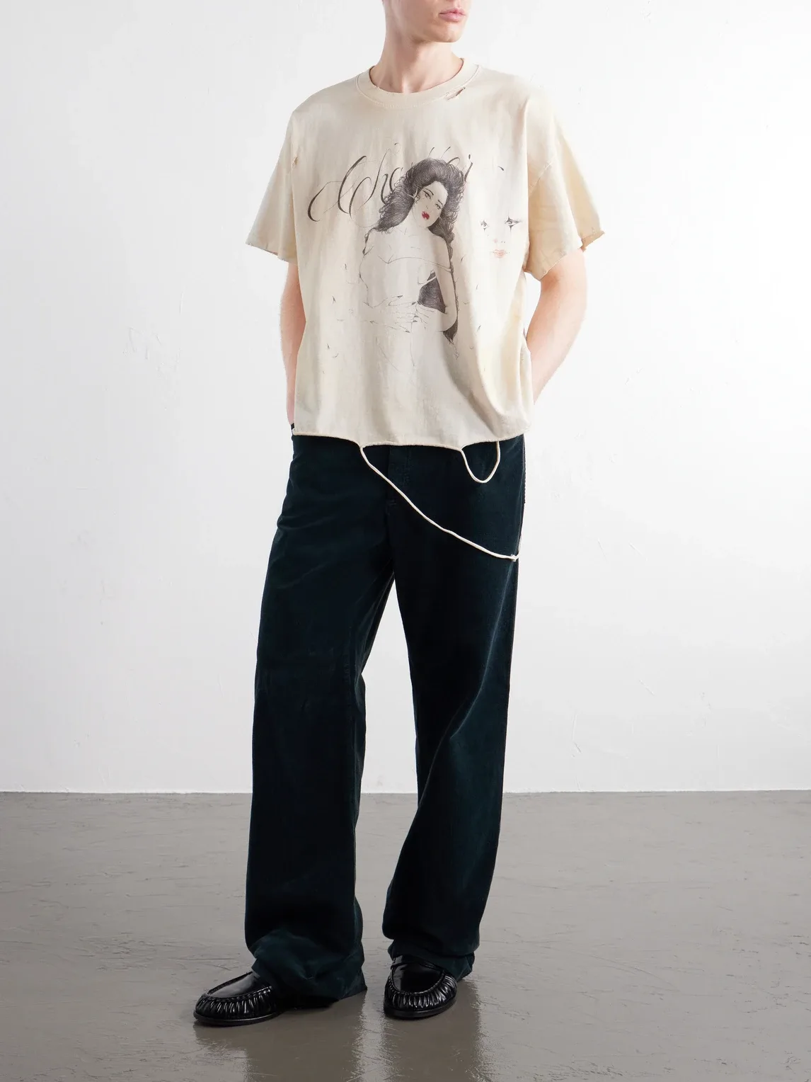 Red Lips Printed Cotton-Jersey T-Shirt by Sekrit