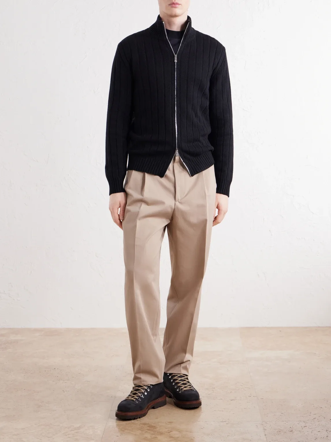 Tapered Pleated Cotton-Twill Trousers by Brunello Cucinelli