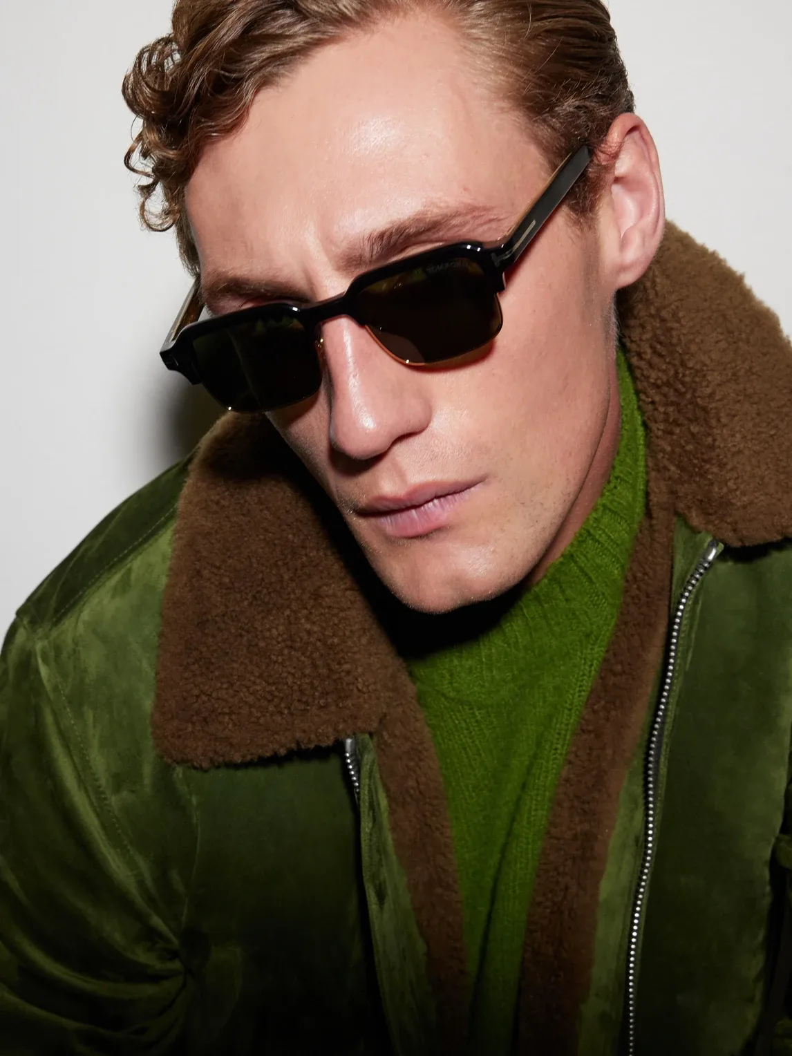 Icon Square-Frame Acetate Sunglasses by Tom Ford