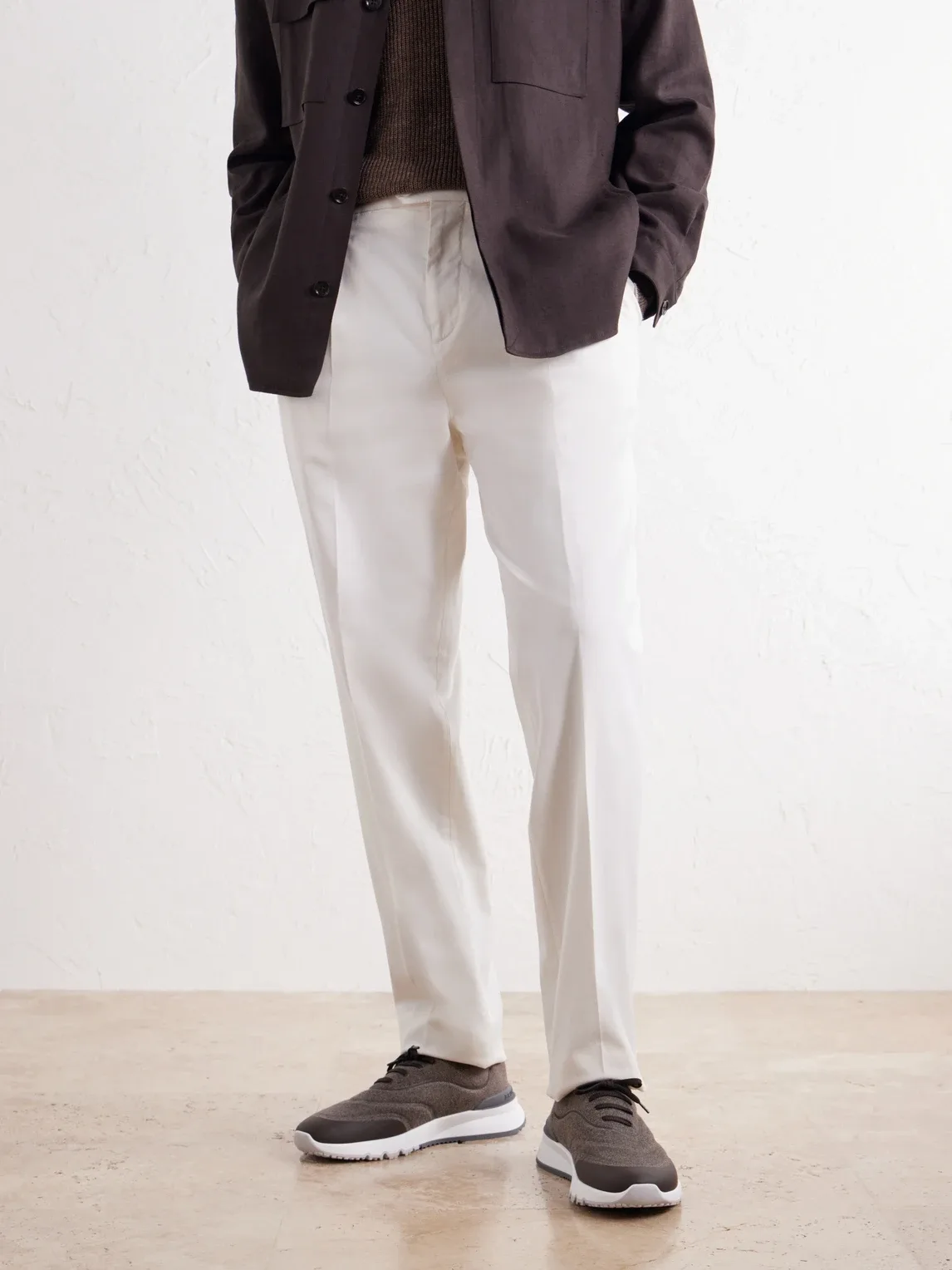 Stretch-Knit Sneakers by Brunello Cucinelli