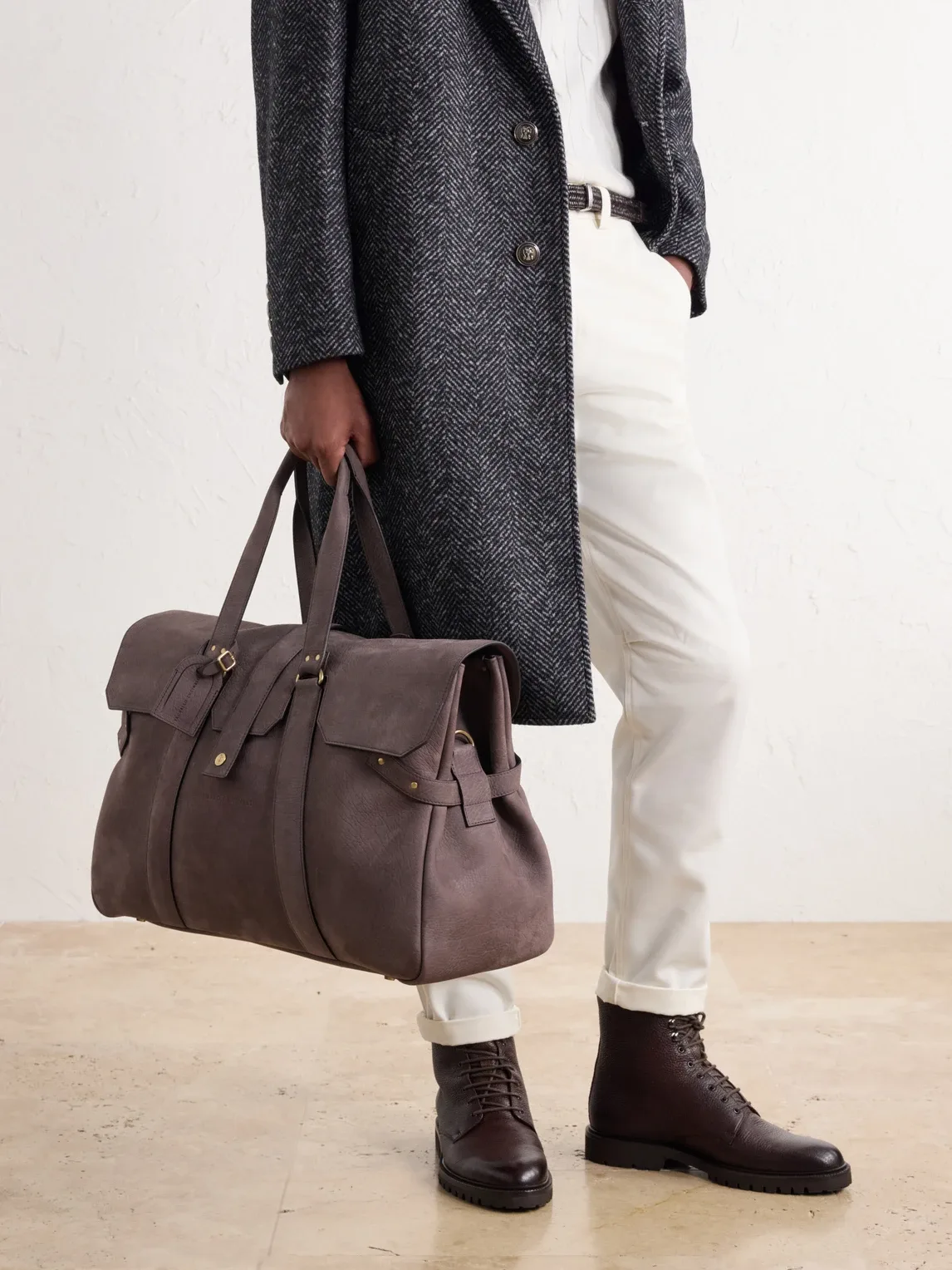 Full-Grain Leather Weekend Bag by Brunello Cucinelli