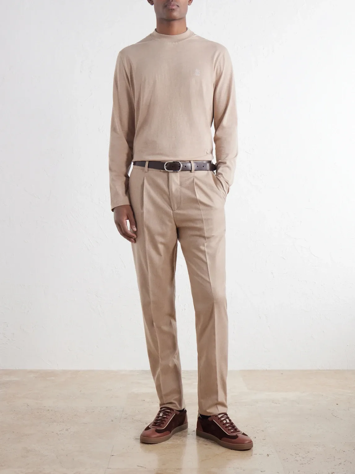 Logo-Embroidered Cotton-Jersey T-Shirt by Brunello Cucinelli