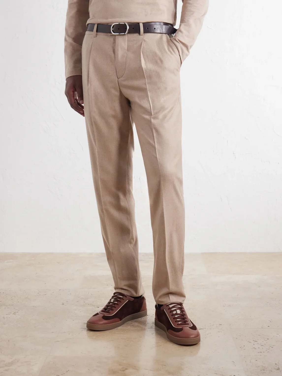 Coda Di Rondine Leather-Trimmed Suede Sneakers