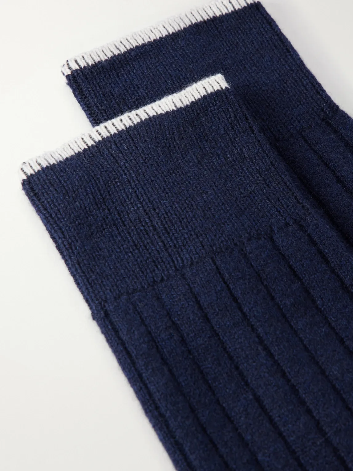 Ribbed Cashmere Socks by Brunello Cucinelli