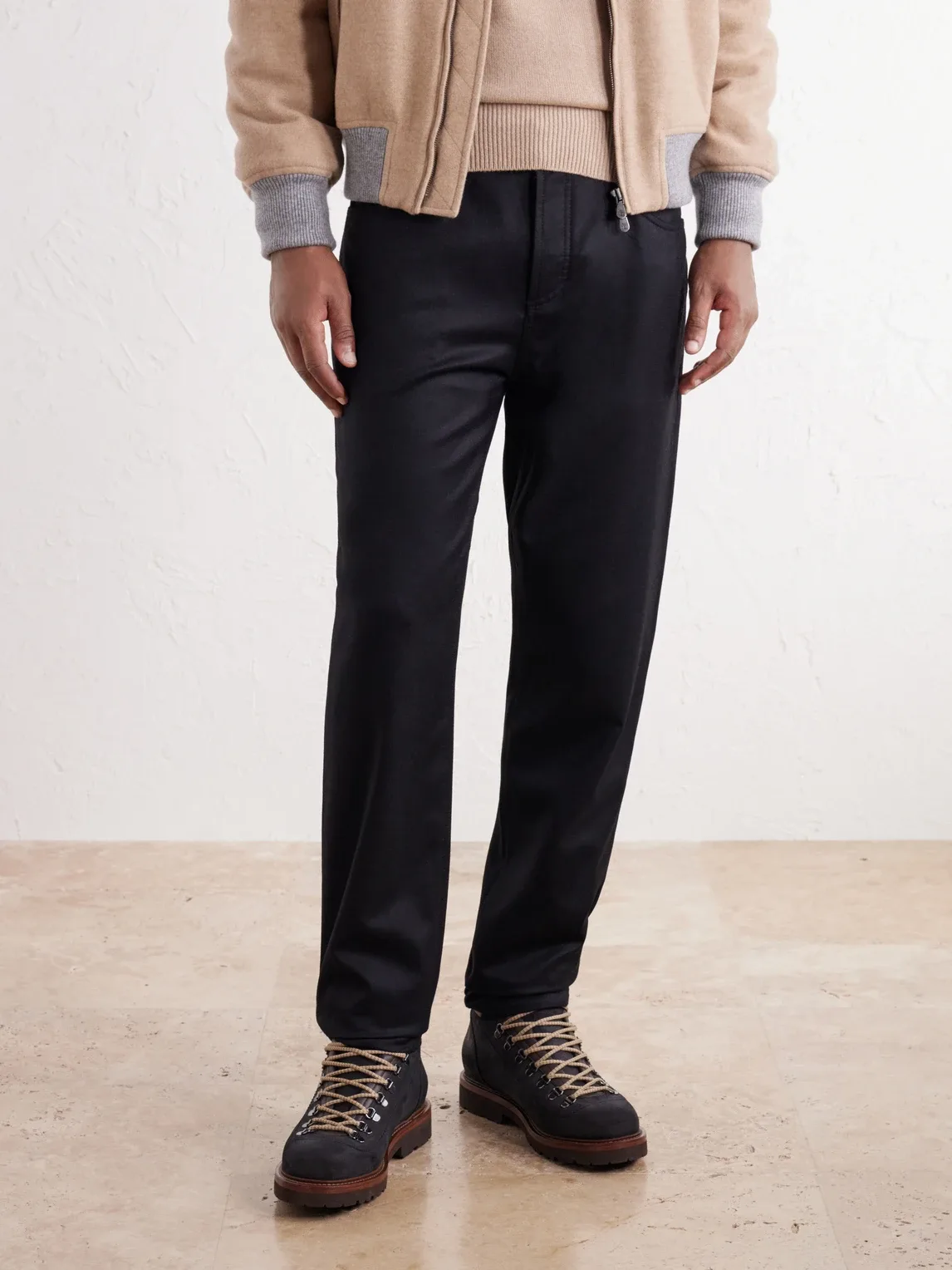 Waxed-Suede Hiking Boots by Brunello Cucinelli
