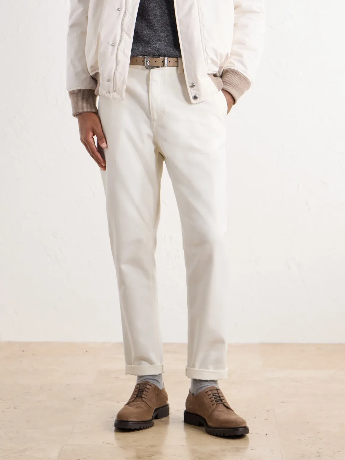Suede Derby Shoes by Brunello Cucinelli