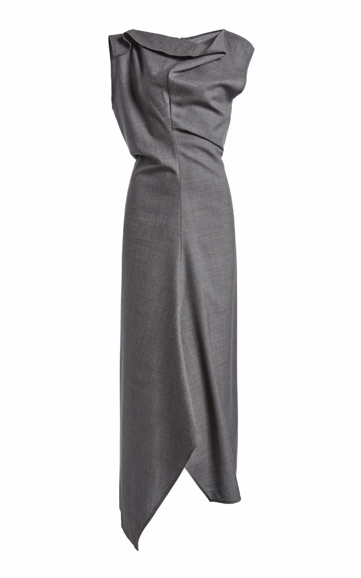 Draped Wool Midi Dress by Victoria Beckham