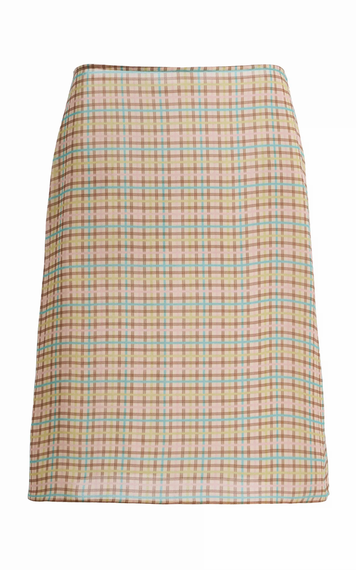 Colette Checked Georgette Midi Skirt by Siedrs