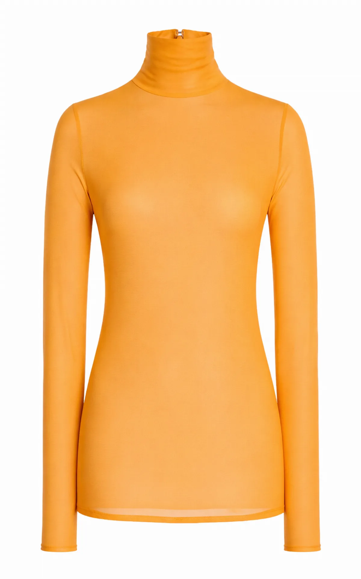 High Collar Silk-Blend Top by Mugler