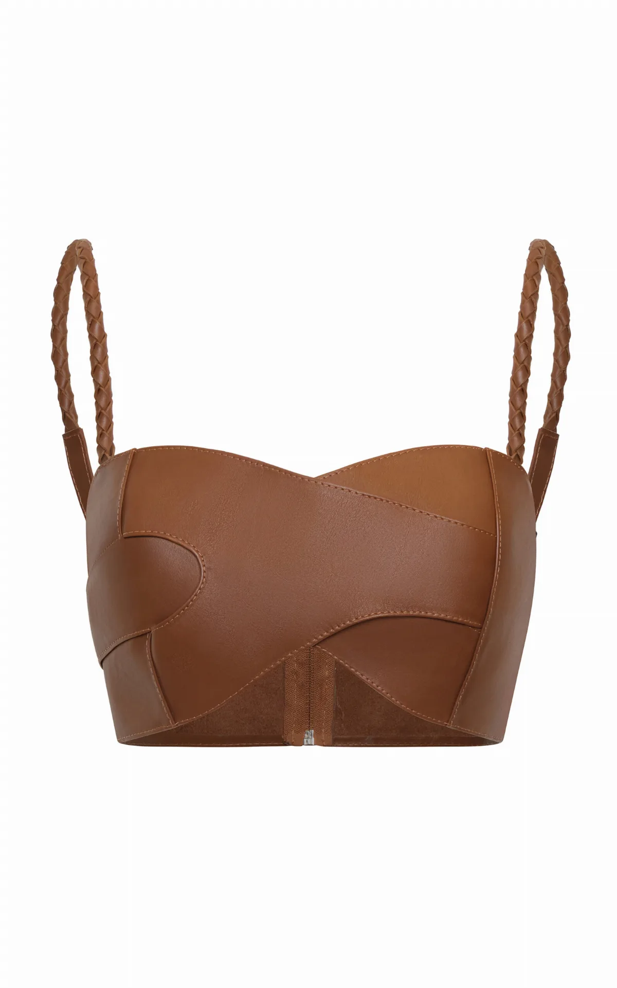 Artesana Cropped Leather Top by Andres Otalora