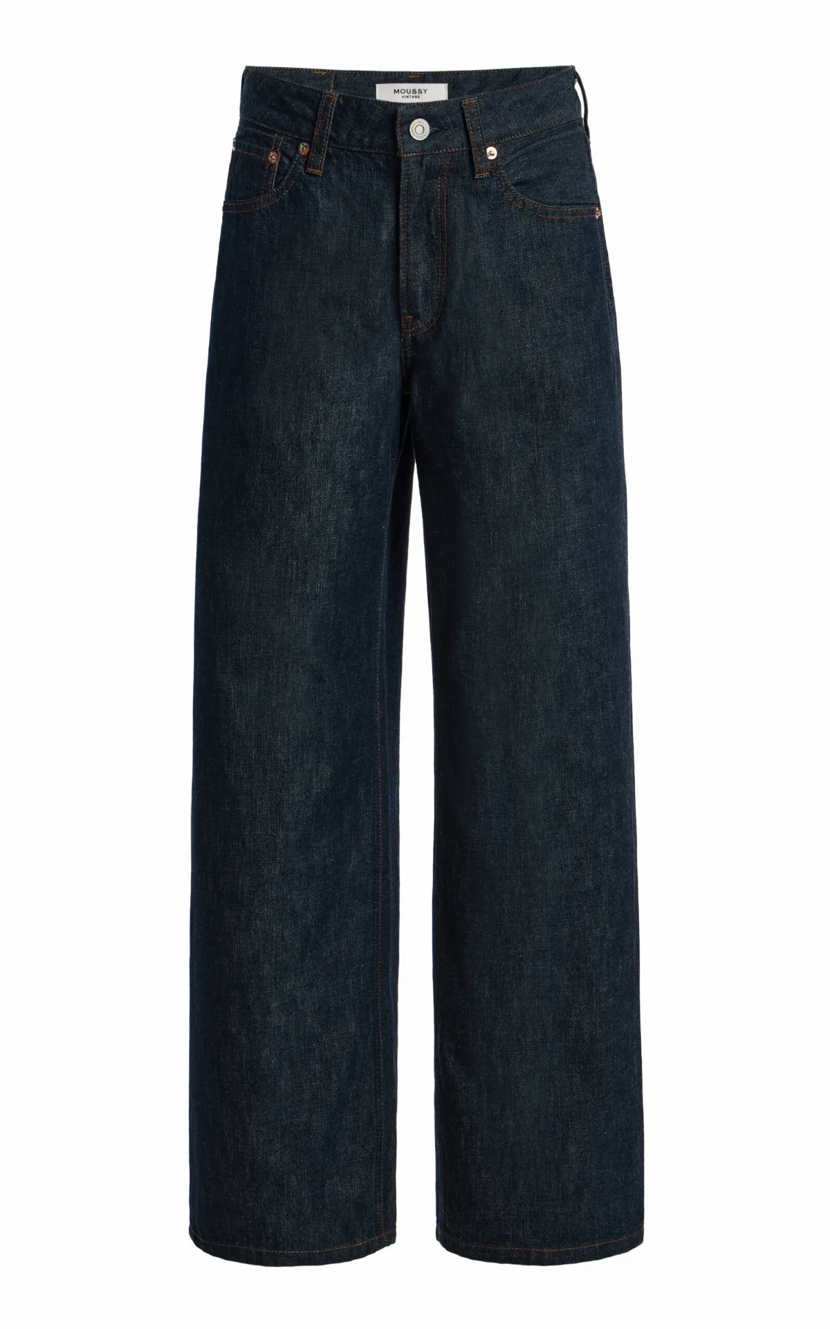 Moussy Vintage Jay Rigid Mid-Rise Straight-Leg Jeans
