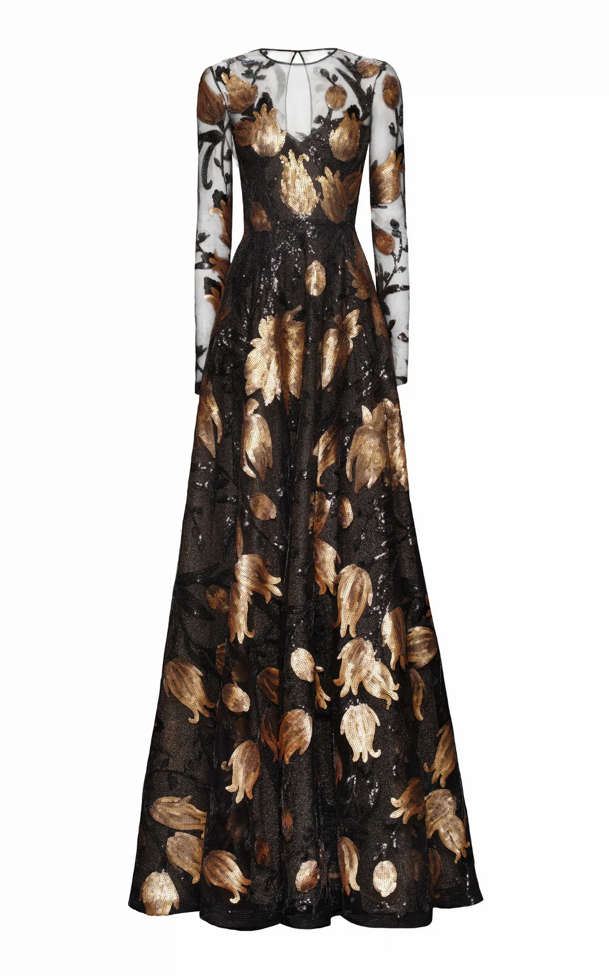 Sequined Lace Gown by Naeem Khan