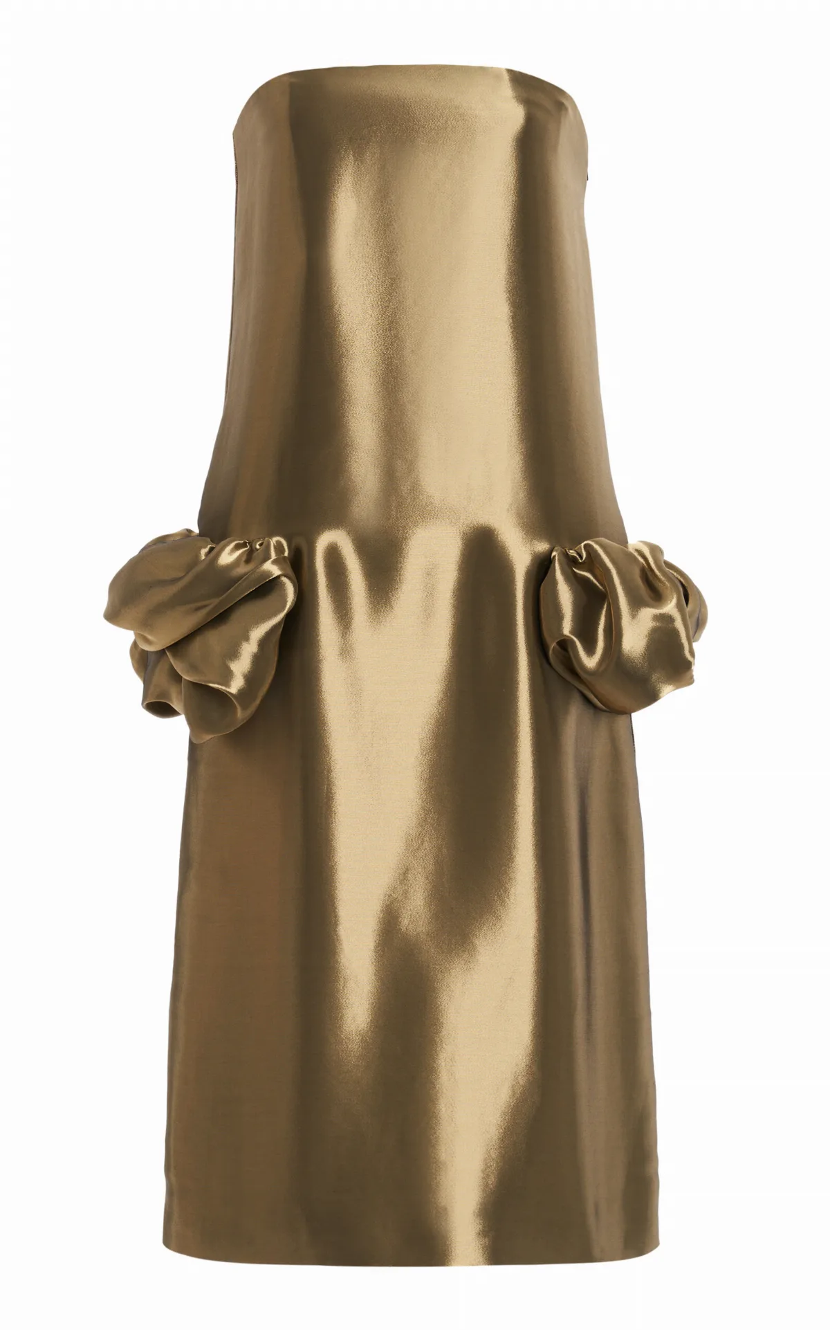 Metallic Lam Midi Dress by Ferragamo