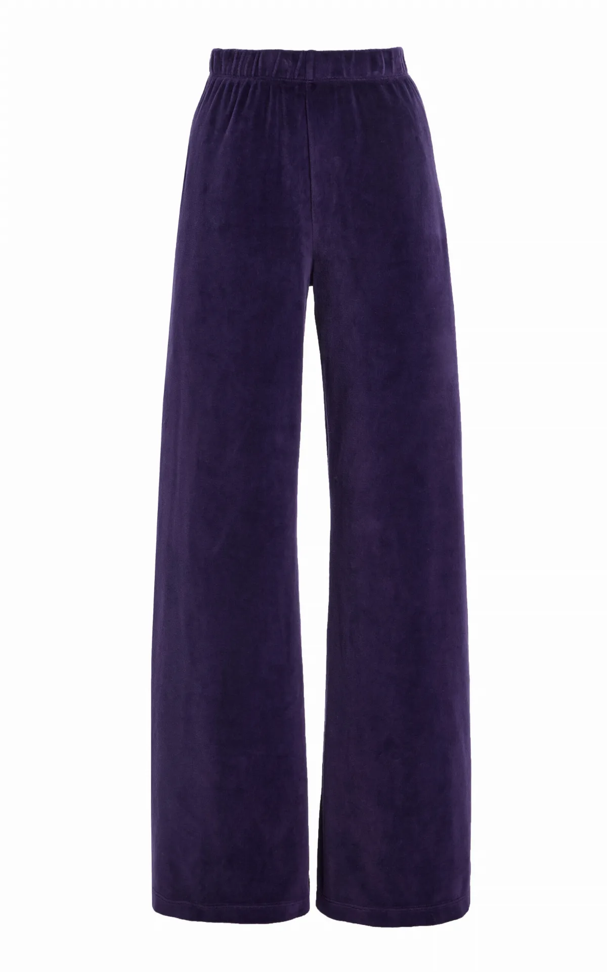 Zephyra Velour Straight-Leg Pants