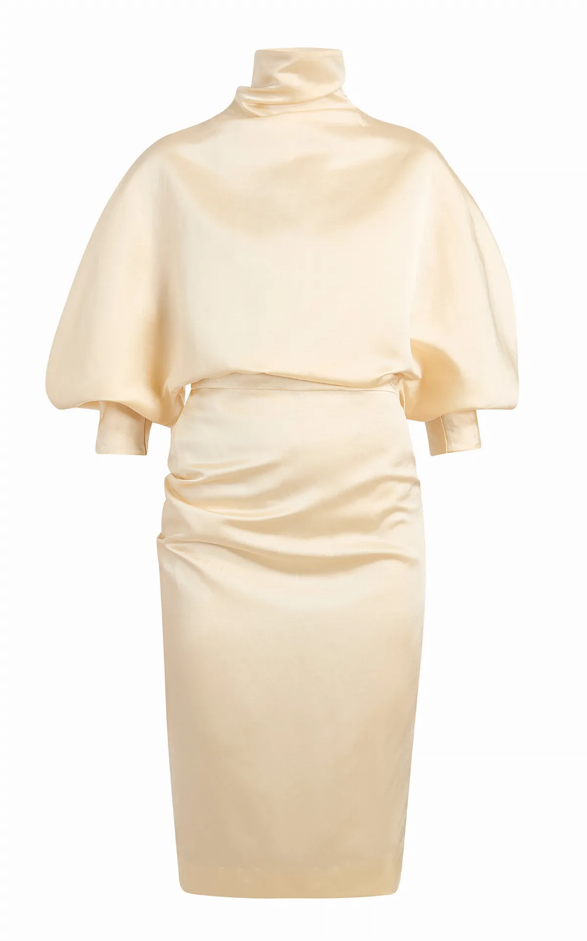 Harlin Crushed Satin Midi Dress