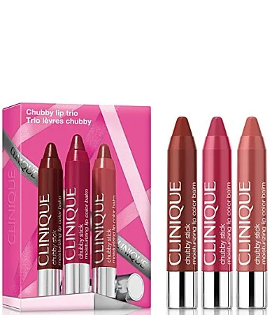 Chubby Stick Moisturizing Lip Trio Holiday Gift Set by Clinique