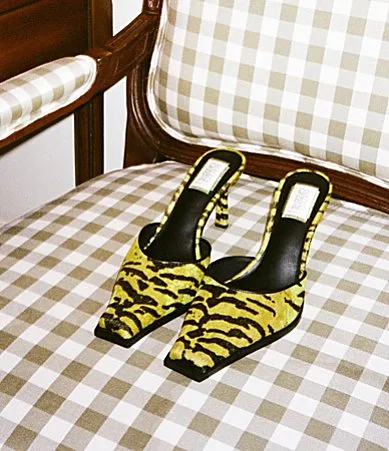 Gianni Bini x Hadley Greene Chamber Zebra Printed Calf Hair Snip Toe Mules by Gianni Bini