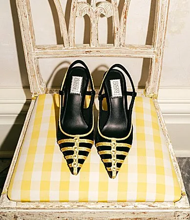Gianni Bini x Hadley Greene Etta Velvet Band Jacket Slingback Pumps by Gianni Bini